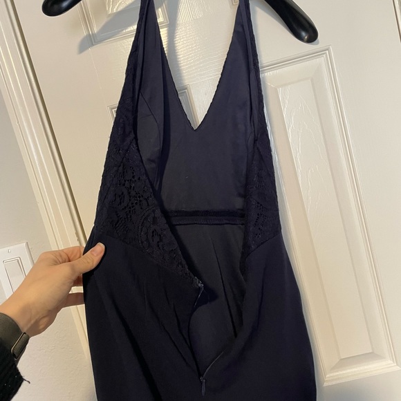 Navy halter lulus dress in medium - Picture 3 of 4